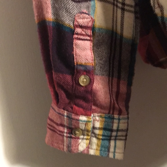 American Eagle Boyfriend plaid flannel XS 🦅 - Picture 5 of 8